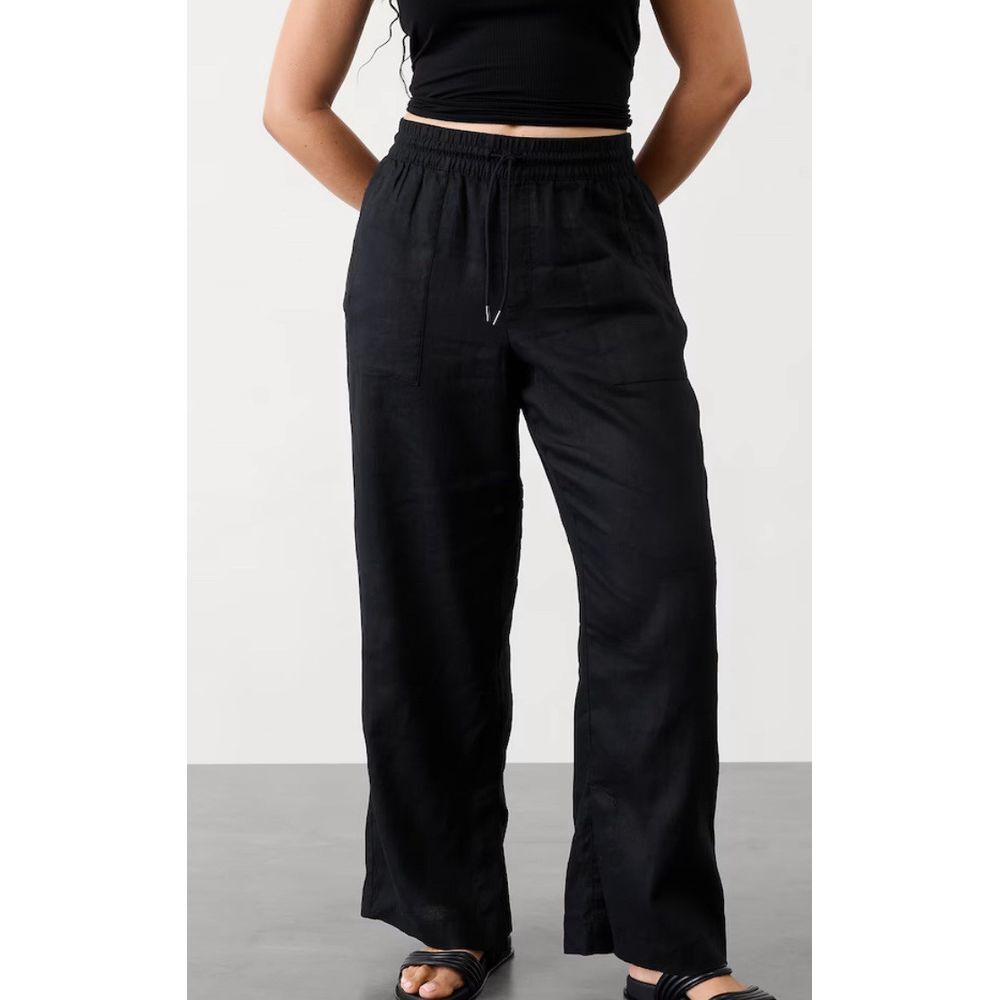 Athleta Linen Black Women's Pants
